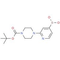 1003043-73-9 4-(4-Borono-pyridin-2-yl)-1-piperazinecarboxylic acid 1-(tert-butyl) ester